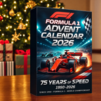 Adventskalender Formel 1 2026 mit 24 flachen Ornamenten 2
