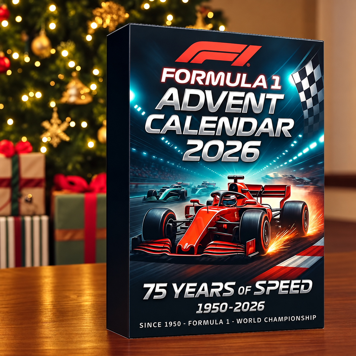 Adventskalender Formel 1 2026 mit 24 flachen Ornamenten 2