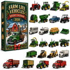 Adventskalender mit Landwirtschaftsfahrzeugen 2026 im klassischen Design