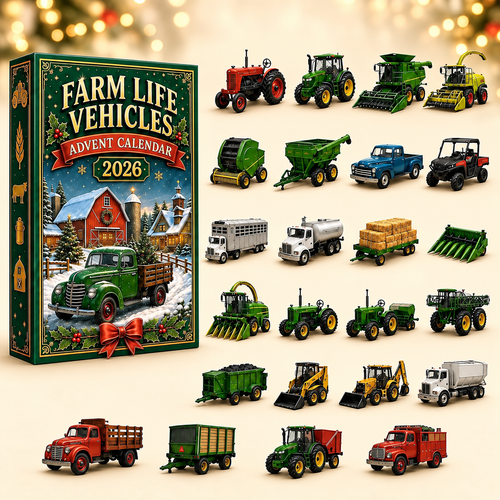 Adventskalender mit Landwirtschaftsfahrzeugen 2026 im klassischen Design 3