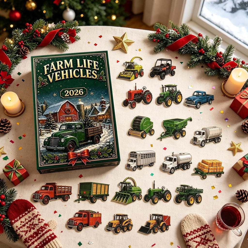 Adventskalender mit Landwirtschaftsfahrzeugen 2026 im klassischen Design 4
