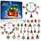 Kreativer Adventskalender mit Armbändern und Charms für Weihnachten 5