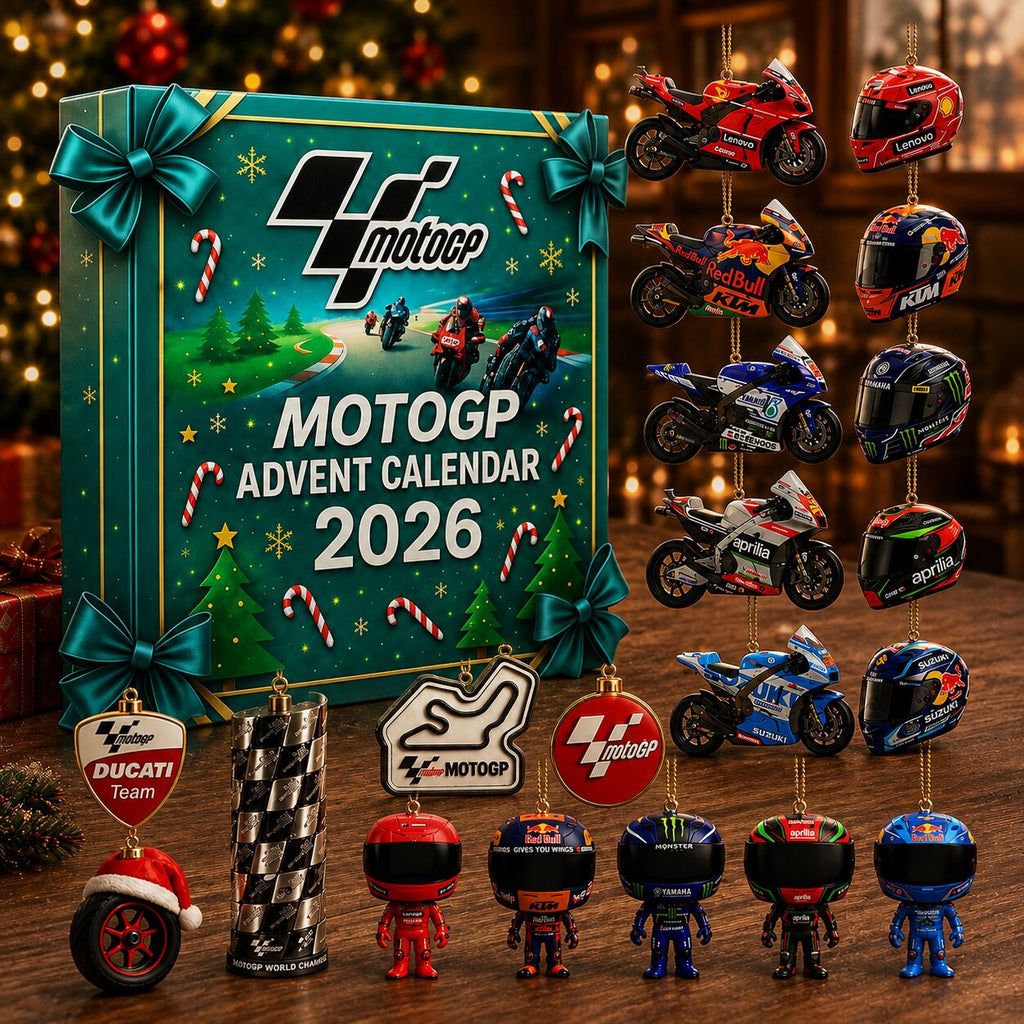 Adventskalender MotoGP 2026 mit täglichen Überraschungen für Motorsportfans.