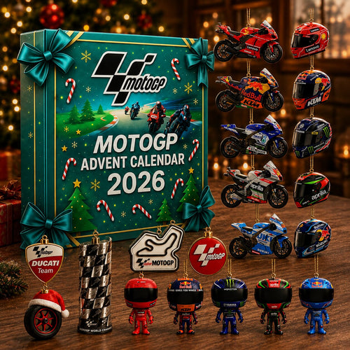 Adventskalender MotoGP 2026 mit täglichen Überraschungen für Motorsportfans.