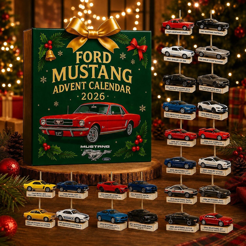 Adventskalender mit 24 Miniatur-Mustangs für Weihnachten