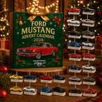 Adventskalender mit 24 Miniatur-Mustangs für Weihnachten