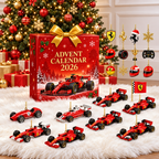 Adventskalender Scuderia Ferrari F1 2026 mit 24 flachen Ornamenten 4