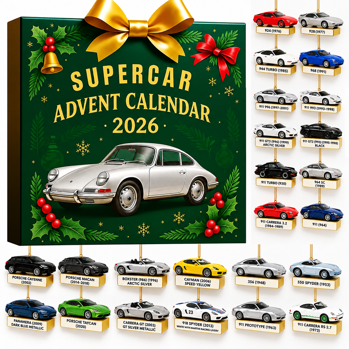 Adventskalender Supercar 2026 mit 24 flachen Sammlerstücken