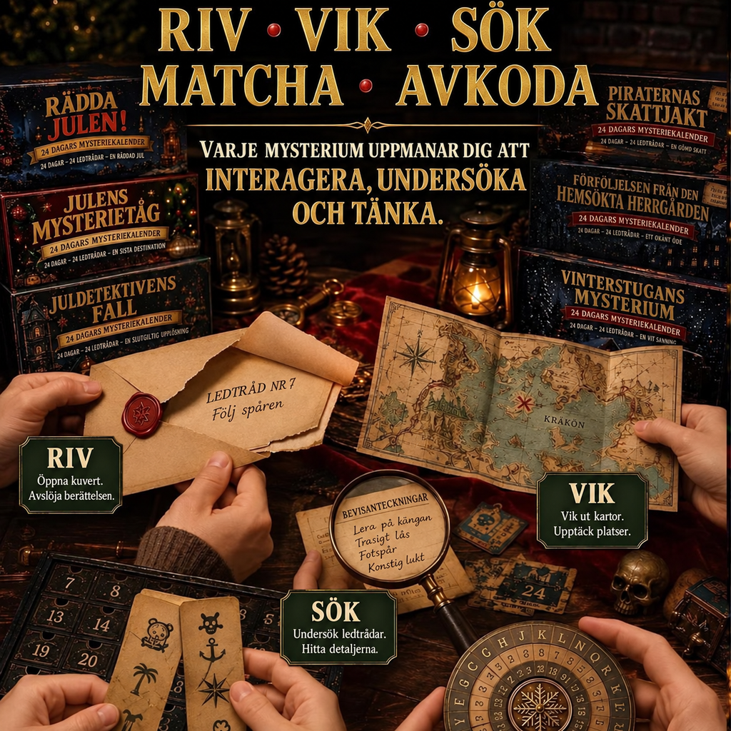 Detektiv-Adventskalender mit 24 Tagen Mysterium-Rätseln und täglichen Hinweisen 2