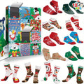 Festliche Adventskalender-Socken 12er Set Weihnachten Baumwolle Damen