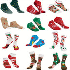 Festliche Adventskalender-Socken 12er Set Weihnachten Baumwolle Damen 2
