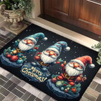 Festliche Weihnachts-Türmatte aus Flanell mit gedrucktem Weihnachtsmotiv, maschinenwaschbar 3