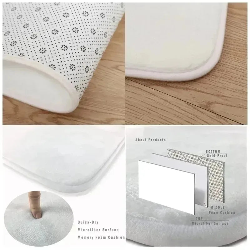 Festliche Weihnachts-Türmatte aus Flanell mit gedrucktem Weihnachtsmotiv, maschinenwaschbar 5