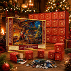 Festlicher Weihnachts-Puzzle-Adventskalender 2026 mit 1008 Teilen und 24 Adventsüberraschungen