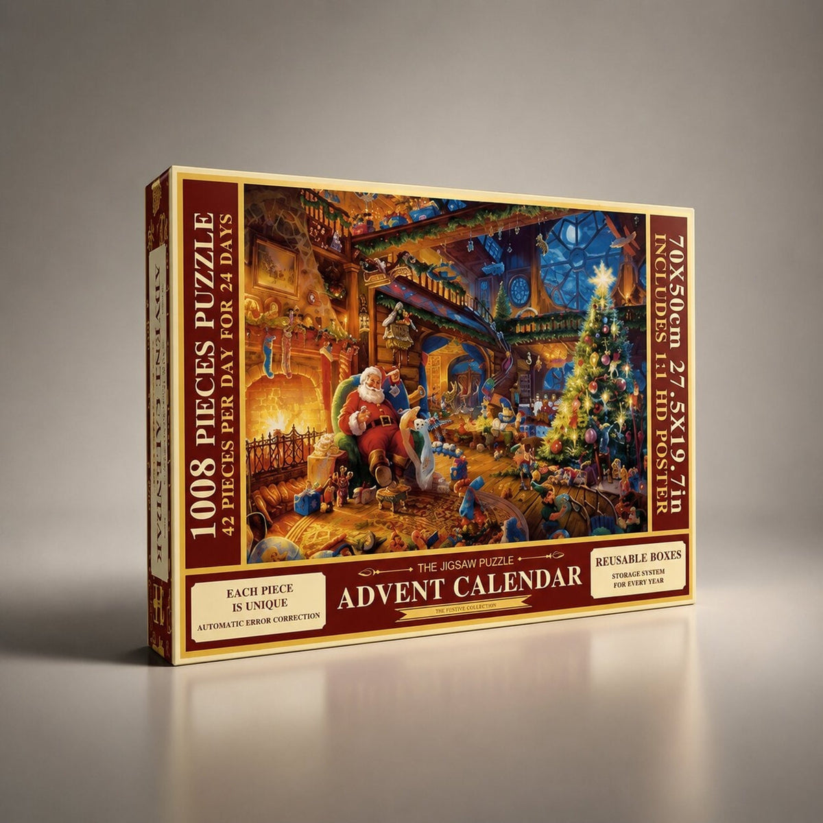 Festlicher Weihnachts-Puzzle-Adventskalender 2026 mit 1008 Teilen und 24 Adventsüberraschungen 11