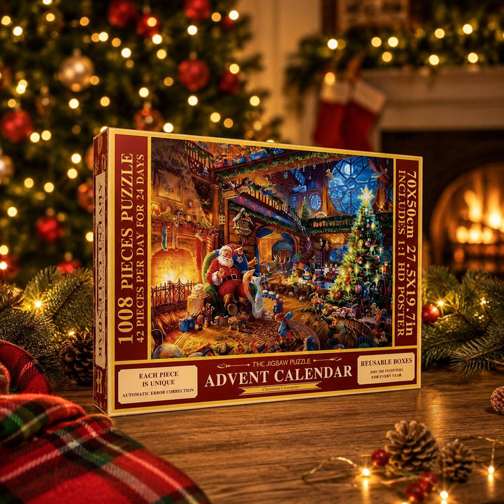 Festlicher Weihnachts-Puzzle-Adventskalender 2026 mit 1008 Teilen und 24 Adventsüberraschungen 6