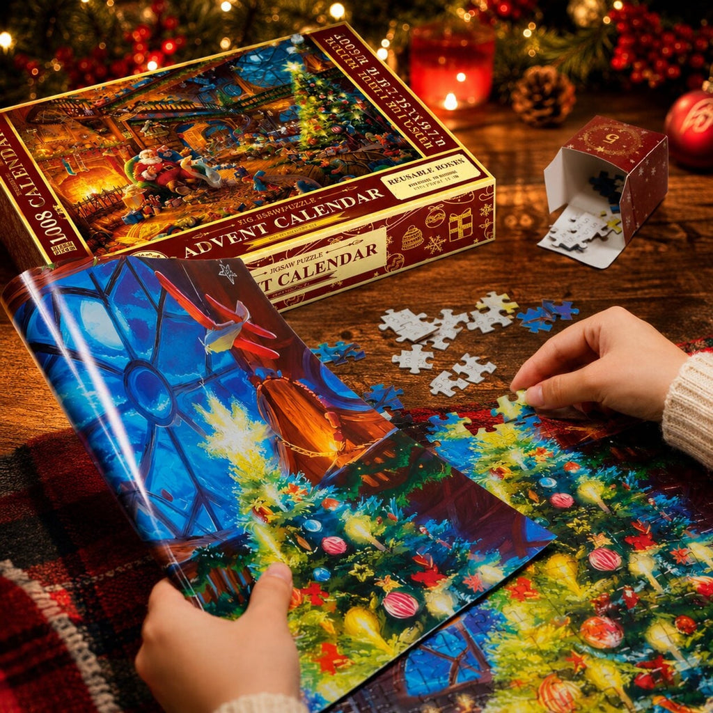 Festlicher Weihnachts-Puzzle-Adventskalender 2026 mit 1008 Teilen und 24 Adventsüberraschungen 8