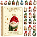 Glitzernde Weihnachts-Adventskalender mit 24 süßen Gnom-Anhängern aus Acryl zum Aufhängen