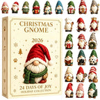 Glitzernde Weihnachts-Adventskalender mit 24 süßen Gnom-Anhängern aus Acryl zum Aufhängen