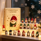 Glitzernde Weihnachts-Adventskalender mit 24 süßen Gnom-Anhängern aus Acryl zum Aufhängen 3