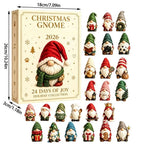 Glitzernde Weihnachts-Adventskalender mit 24 süßen Gnom-Anhängern aus Acryl zum Aufhängen 7