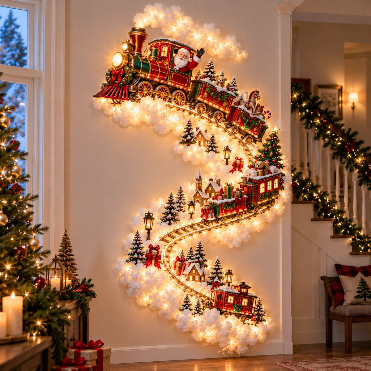 Kerstmagie Trail Wandlampe für festliche Weihnachtsdekoration.