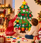 Kreativer Weihnachtsbaum aus Filz für Kinder zum Dekorieren 10