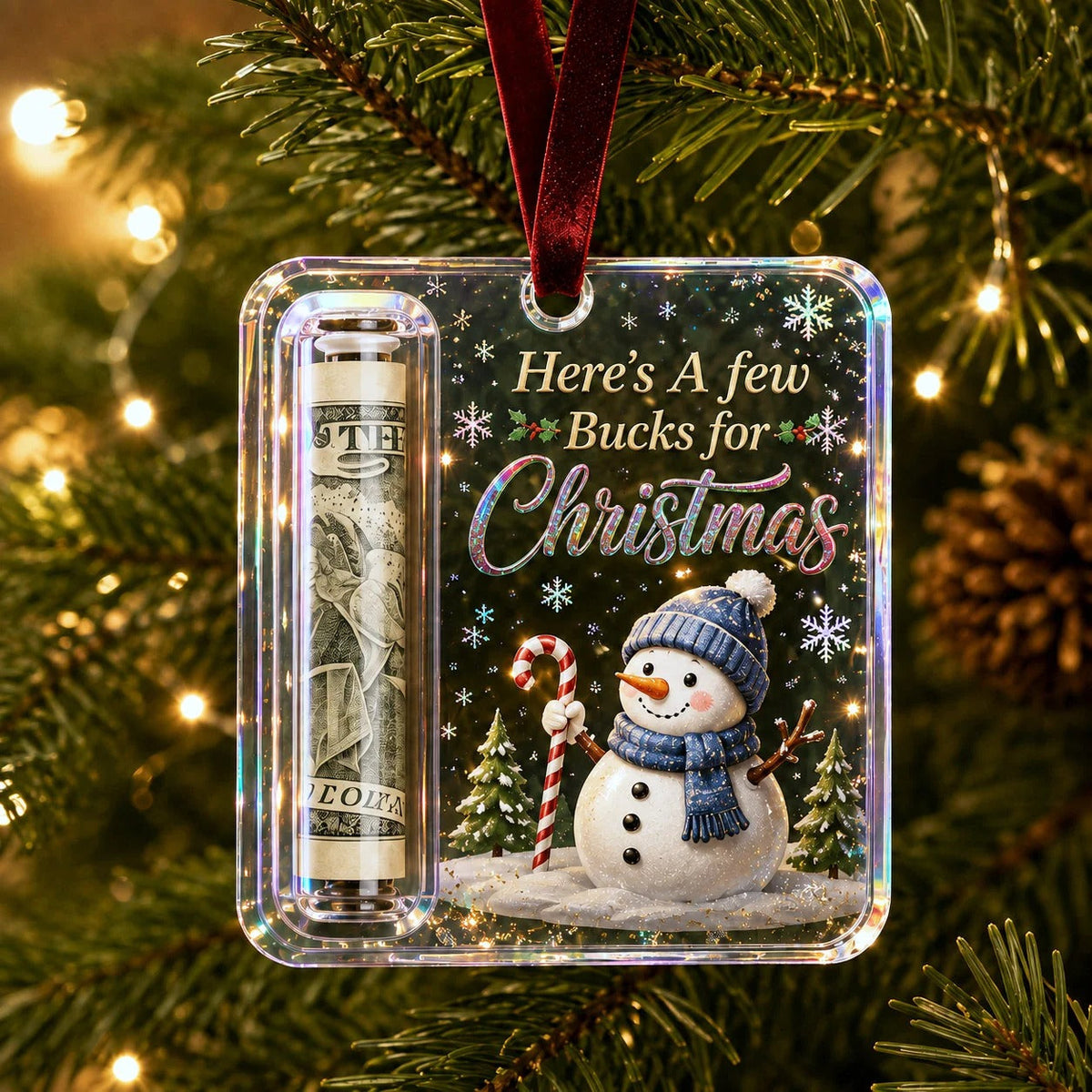 Weihnachts Cash Geschenk Ornament für festliche Geldgeschenke 3