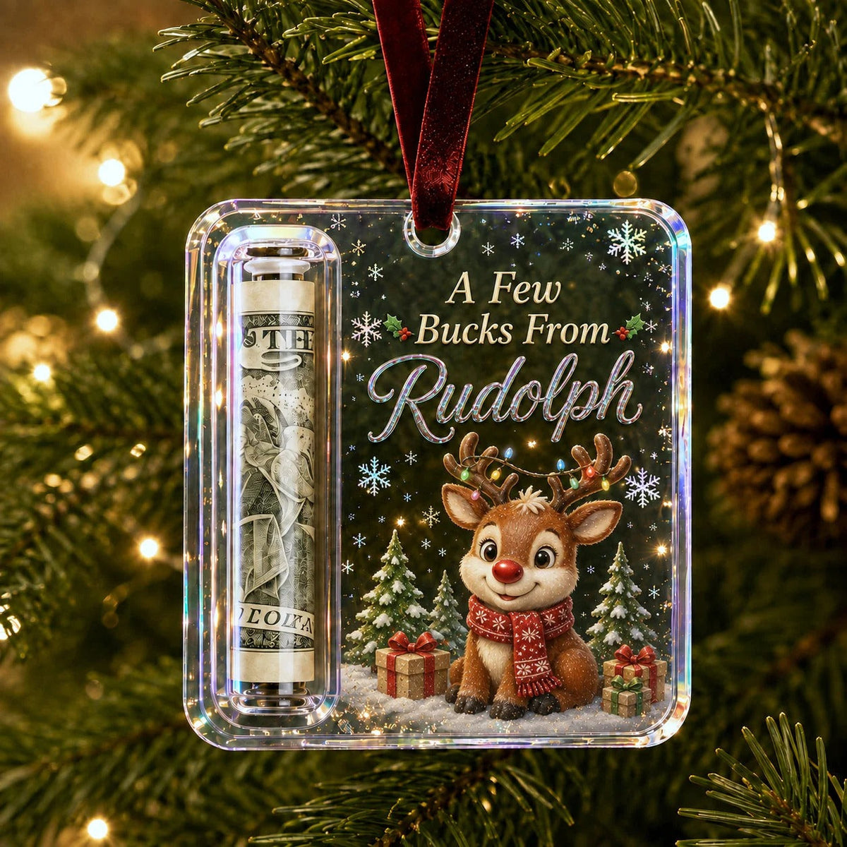 Weihnachts Cash Geschenk Ornament für festliche Geldgeschenke 4