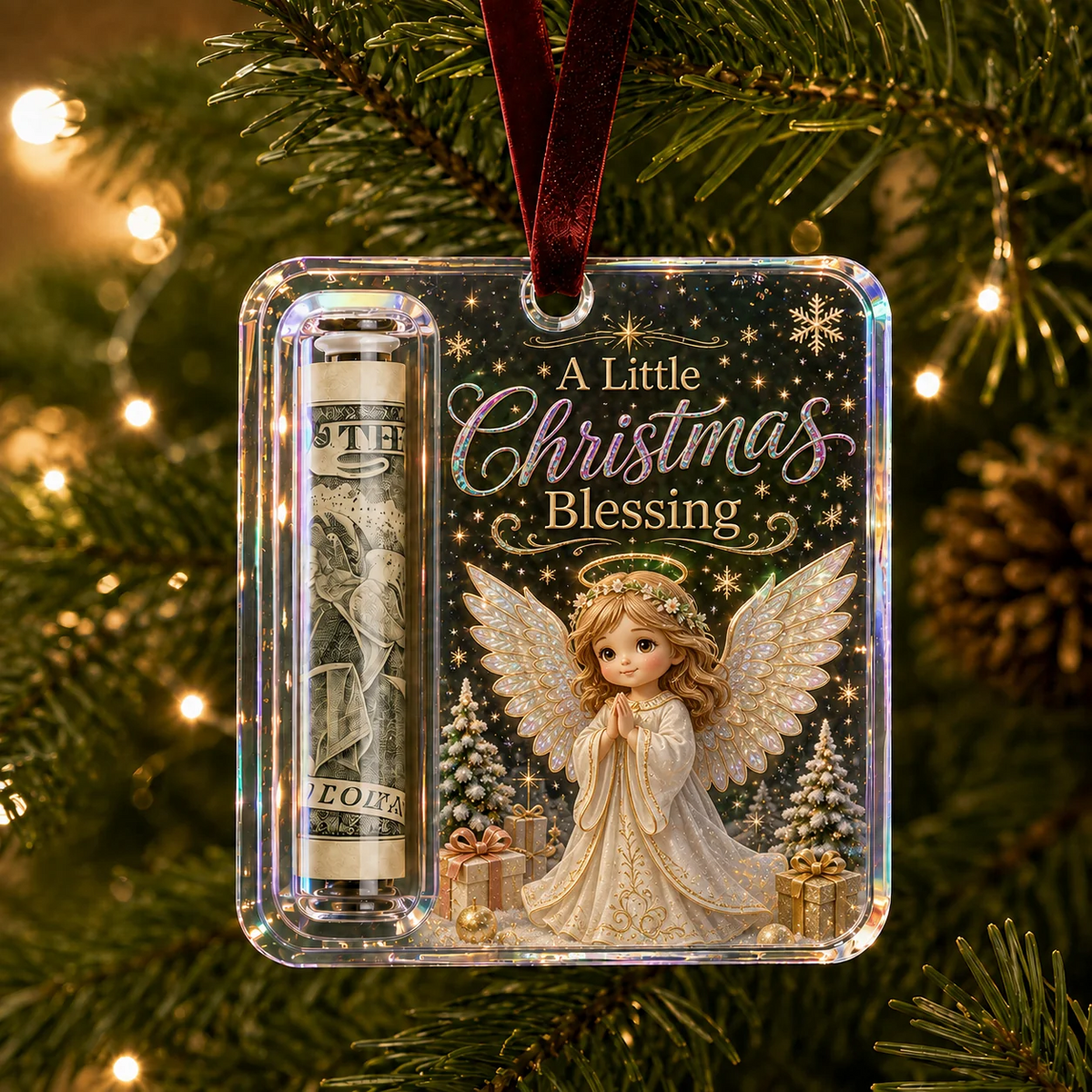 Weihnachts Cash Geschenk Ornament für festliche Geldgeschenke 5
