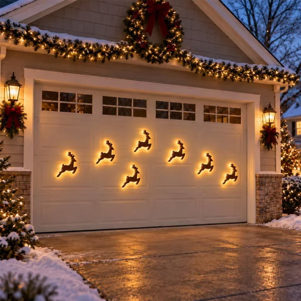Beleuchtete LED Renne Dekoration für Weihnachten 2