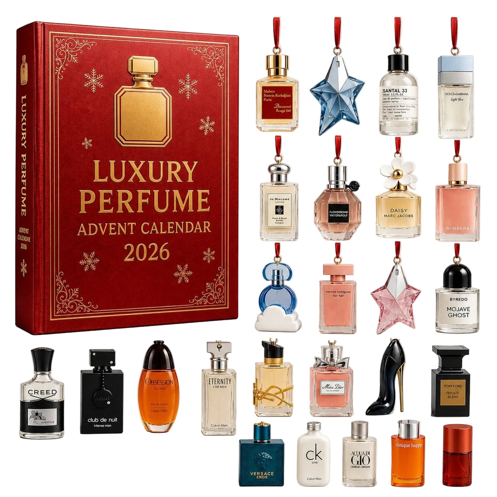Luxus Parfüm Adventskalender mit 24 glitzernden dekorativen Flacon-Designs und Ornamenten 4