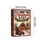 Weihnachts-Adventskalender mit 24 glitzernden Acryl-Ornamenten in Bauernhof-Tierdesigns zum Aufhängen 5