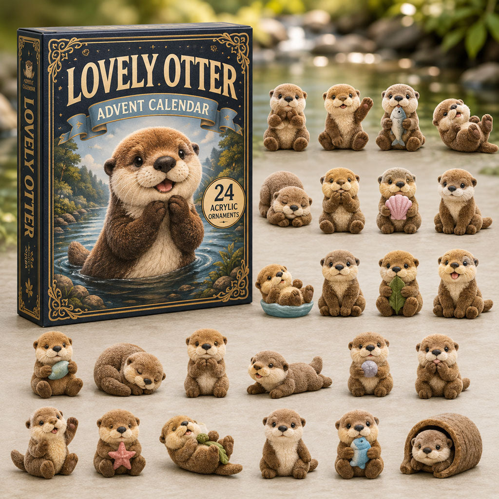 Otter Adventskalender 2026 – 24 Acryl-Otteranhänger