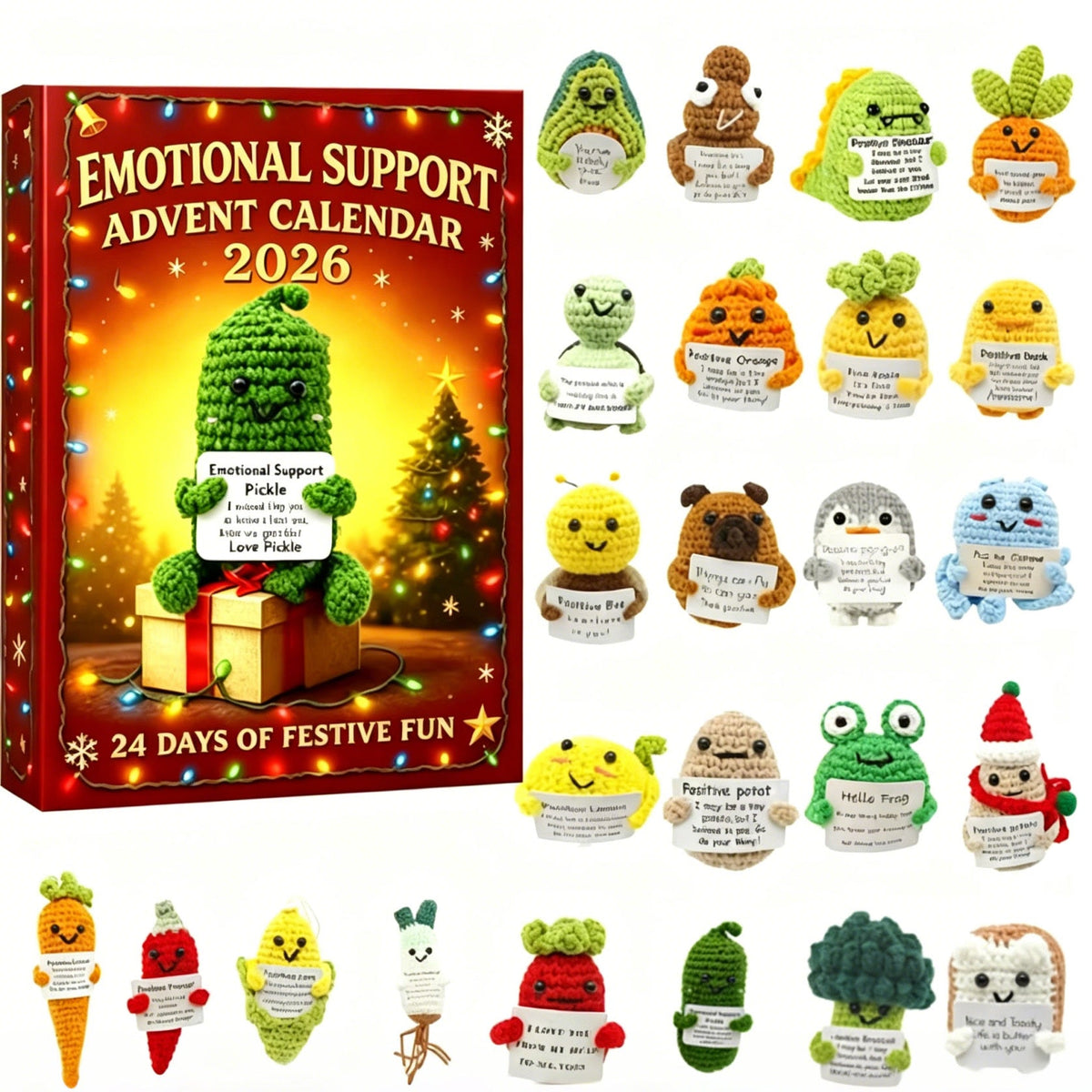 Positive Freunde Adventskalender 2026 - 24 fröhliche Figuren