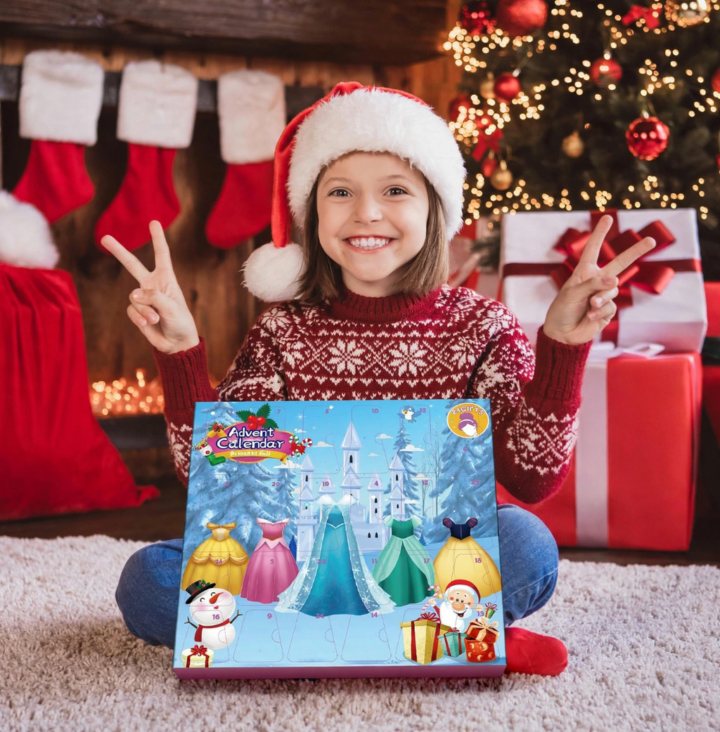 Prinzessinnen-Adventskalender 2026 – 24 Figuren, Kleidchen und Freunde