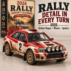 Rallye-Adventskalender 2026 - 24 einzigartige Miniatur-Rallyeautos