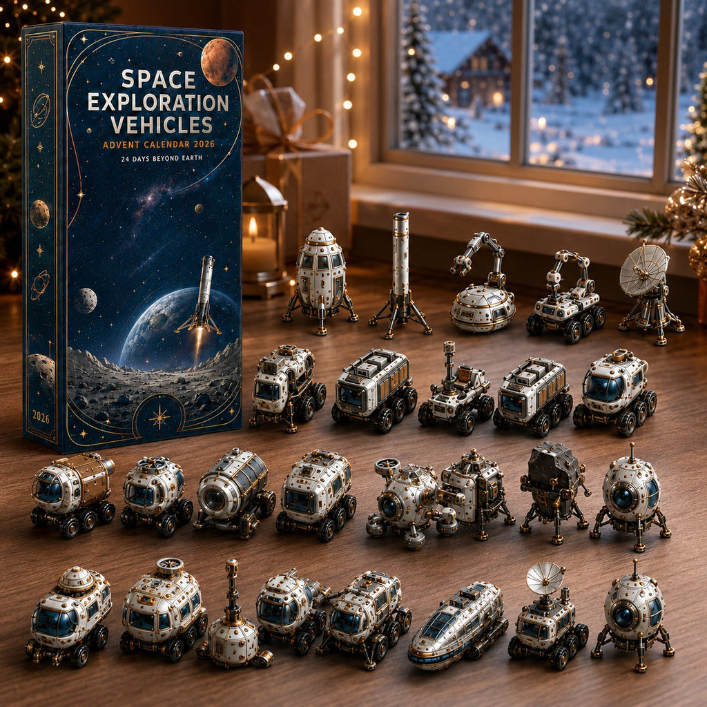 Raumfahrt-Adventskalender 2026 - 24 Miniatur-Raketen und Rover