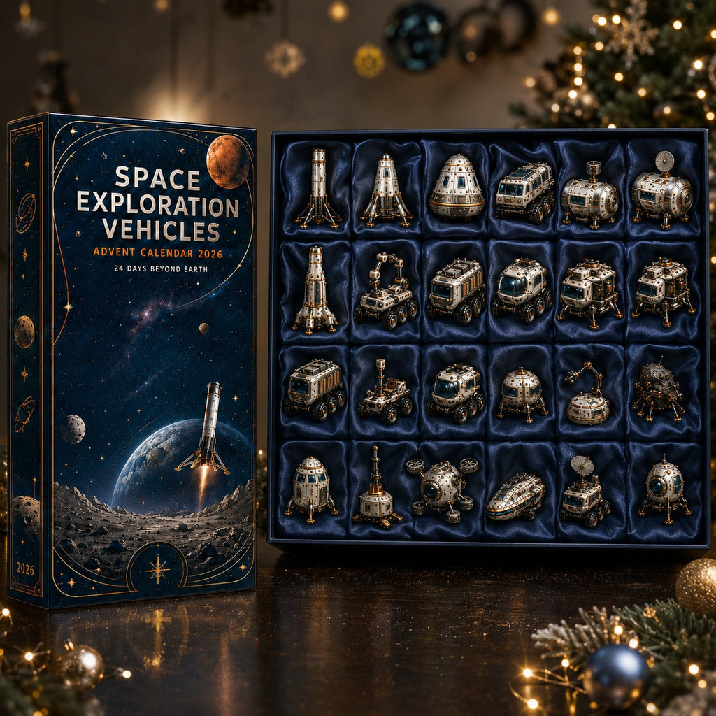 Raumfahrt-Adventskalender 2026 - 24 Miniatur-Raketen und Rover