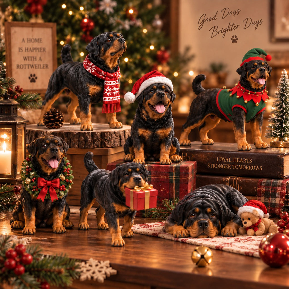 Rottweiler Adventskalender 2026 – 24 Rottweiler-Figuren