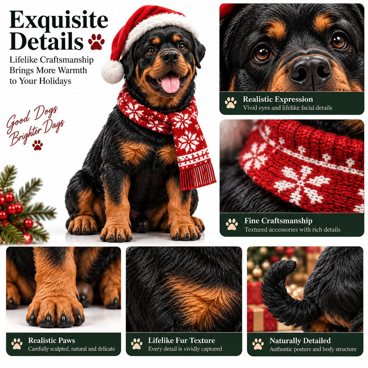 Rottweiler Adventskalender 2026 – 24 Rottweiler-Figuren