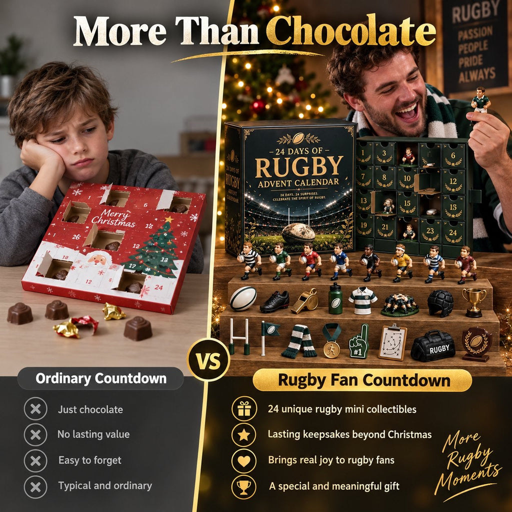 Rugby-Adventskalender 2026 - 24 Rugby-Miniaturen und Überraschungen