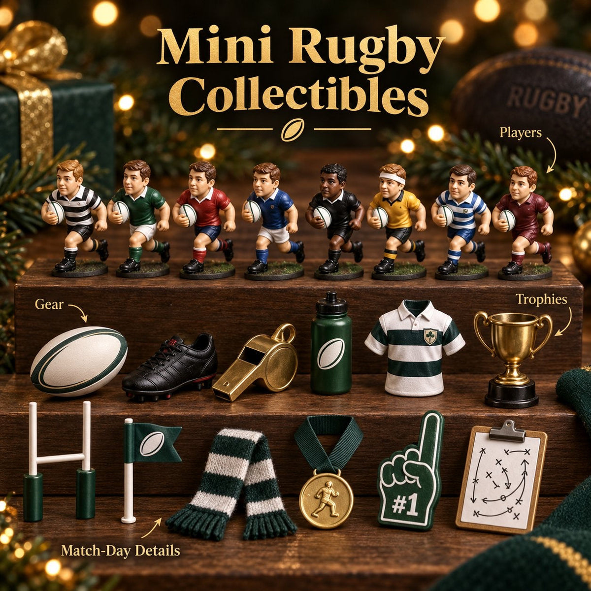 Rugby-Adventskalender 2026 - 24 Rugby-Miniaturen und Überraschungen