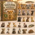 Savannentiere Adventskalender 2026 - 24 Acryl-Savannentieranhänger