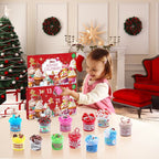 Schleim Adventskalender 2026 - 24 Tage nicht klebender Weihnachtsschleim und Charms
