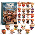 Schottisches Hochlandrind Weihnachts-Adventskalender 2026 - 24 witzige Figuren