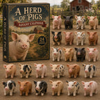 Schweine Adventskalender 2026 - 24 Acryl-Schweineanhänger