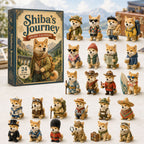 Shiba Inu Adventskalender 2026 - 24 Acryl-Shiba-Anhänger