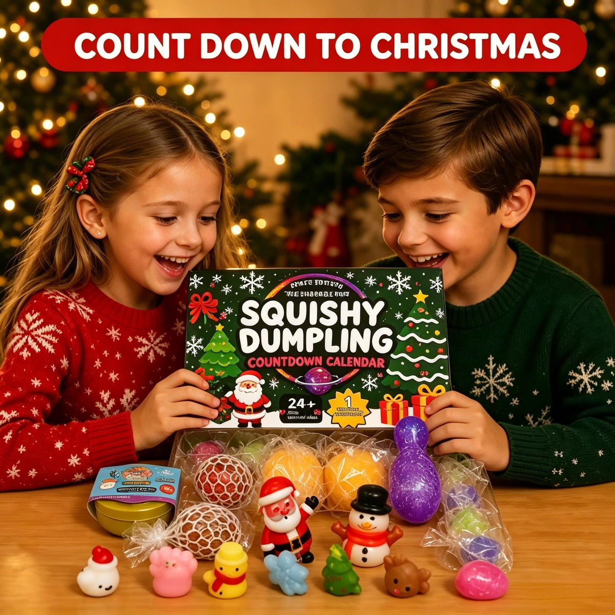 Squishy-Dumpling-Adventskalender 2026 - 24 Mini-Squishies und 1 grosse Überraschung