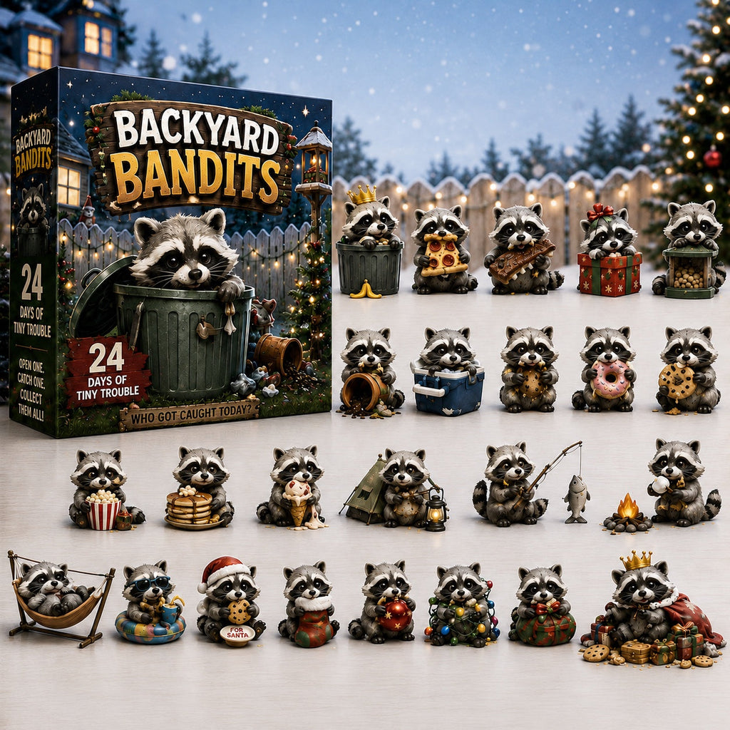Waschbär-Adventskalender 2026 - 24 freche Waschbär-Figuren
